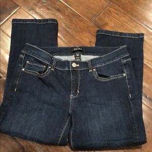 WHBM noir slim crop jeans size 10